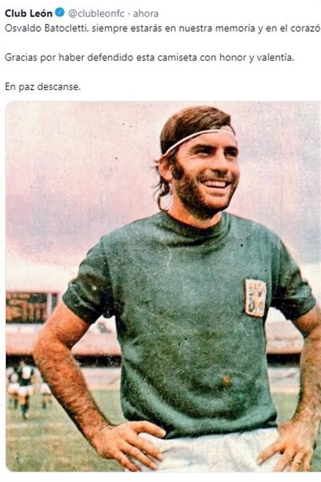 El mundo del futbol lamenta el fallecimiento de la leyenda de los Tigres Osvaldo Batocletti, quien perdió este viernes la batalla contra el cáncer.