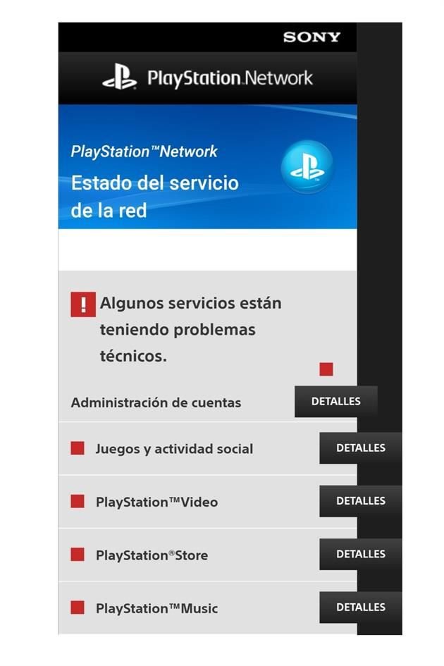 Los usuarios no pueden jugar en línea, ni reproducir contenidos en PlayStation Music, ni PlayStation Video.