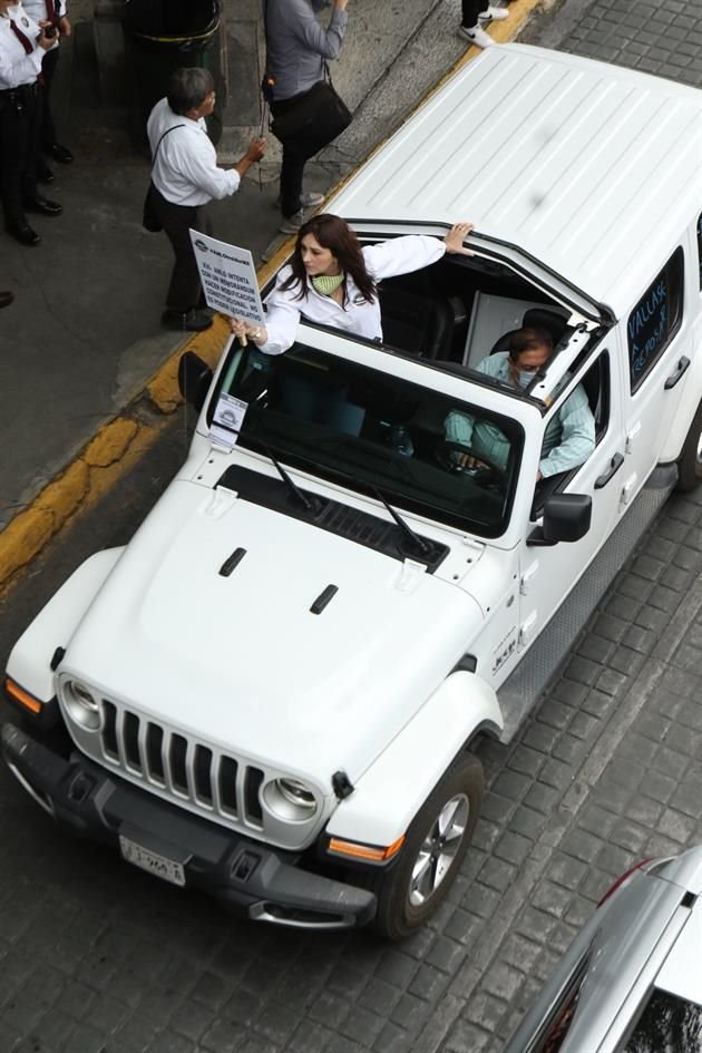 Los manifestantes mostraron su repudio al Presidente Andrés Manuel López Obrador.
