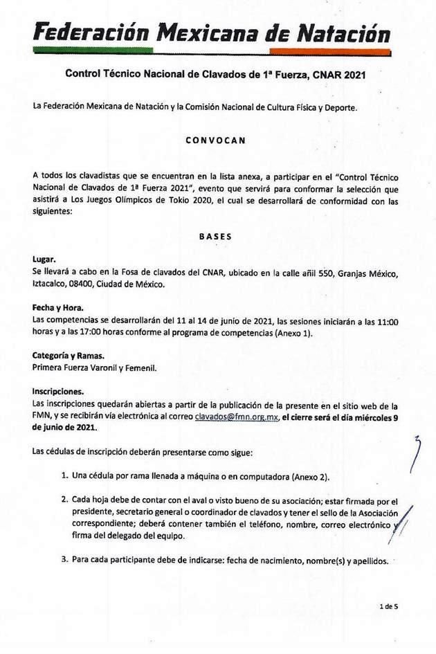 Este es el documento que publicó la FMN.