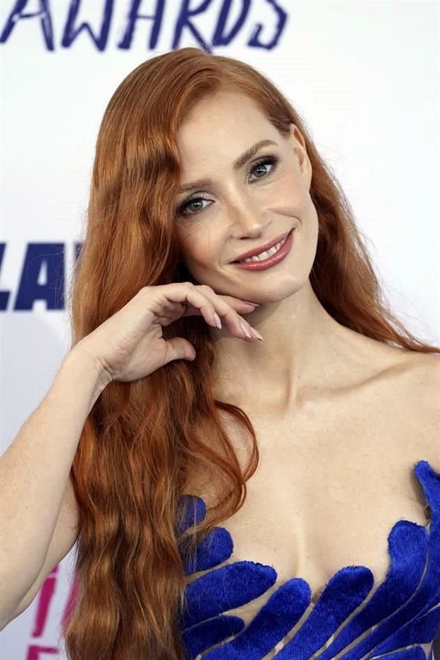 Jessica Chastain impactó con su frescura y buena onda.