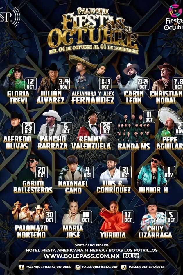 Palenque Fiestas de Octubre traerá a exponentes de corridos tumbados como Natanael Cano, y clásicos del regional como Julión Álvarez.