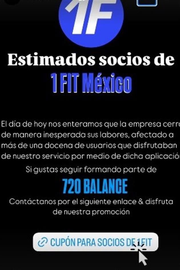 Sin previo aviso y con deudas pendientes a gimnasios, empleados y usuarios, la plataforma internacional 1Fit cerró operaciones en México.
