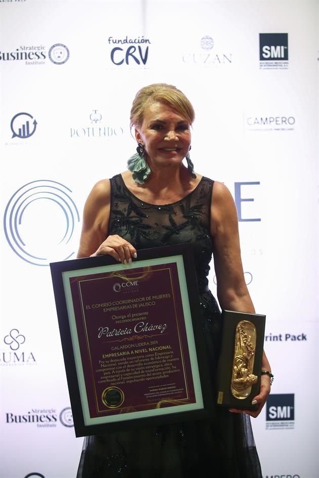 Patricia Chávez, categoría Empresaria a Nivel Nacional 2024.