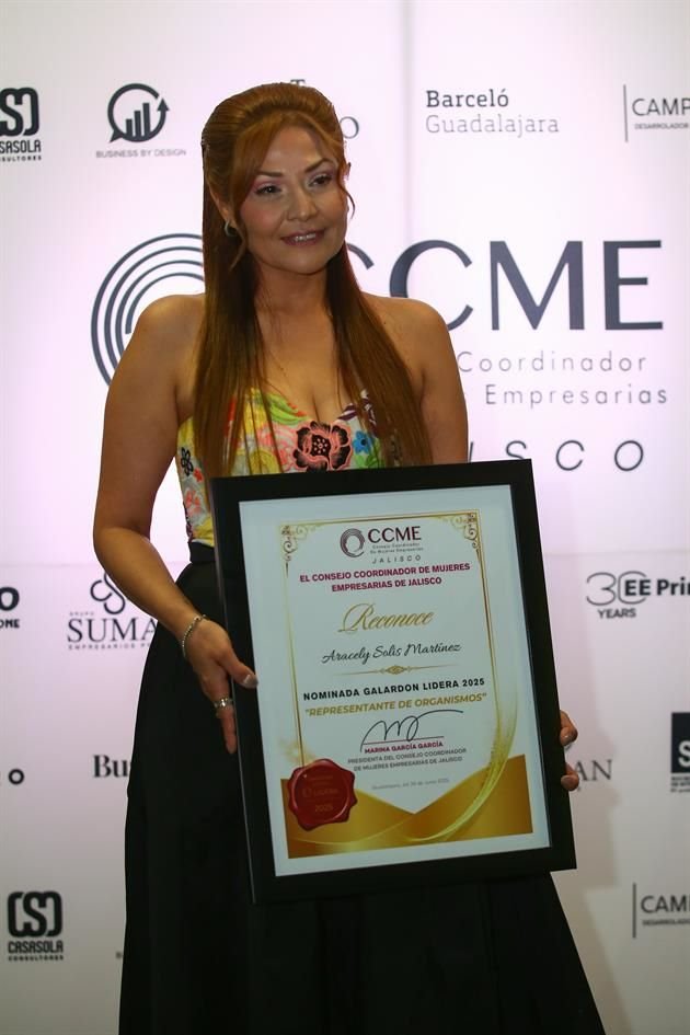 Aracely Solís, categoría Representante de Organismos 2025.
