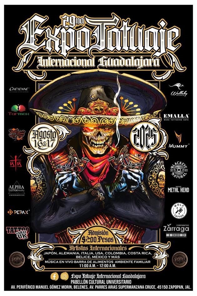 El próximo fin de semana, la 29 Expo Tatuaje Internacional Guadalajara presentará tatuadores de varios países, música en vivo y concursos.