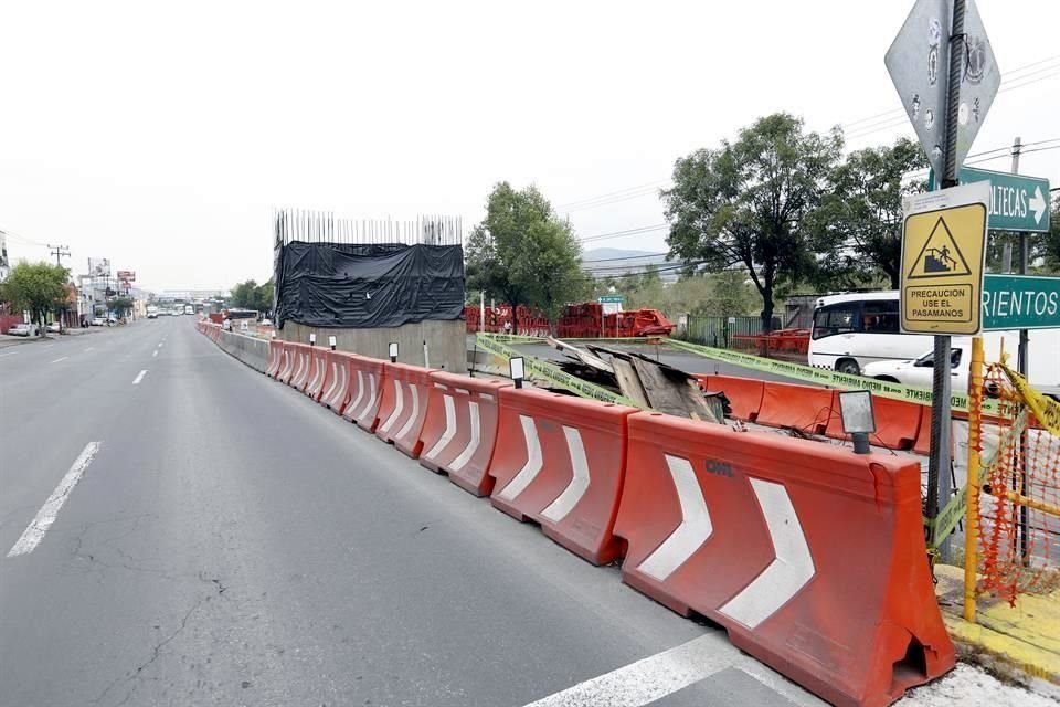 Rampas del viaducto elevado bicentenario en la zona de Tlalnepantla que no han sido concluidas por la empresa OHL.