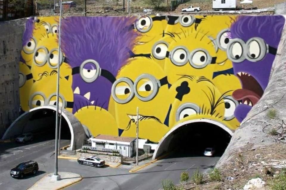 Los minions de la película 'Mi Villano Favorito' son una propuesta para el mural del túnel.