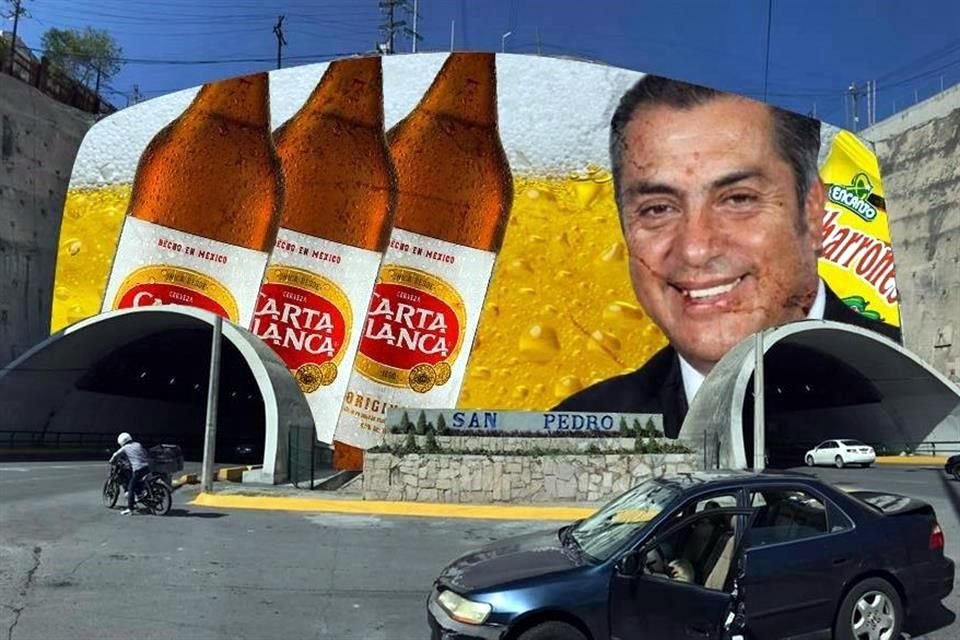 Broncowave, una página que parodia al Gobernador, propuso este diseño para el mural del túnel de la Loma Larga.