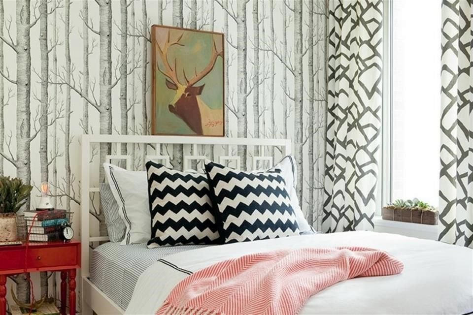 La idea al agregar patrones es crear una decoración dramática