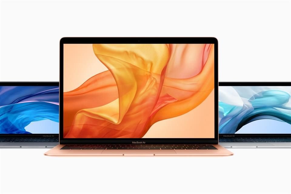 La MacBook Air de 1.25 kilos integra un sensor de huella digital Touch ID para desbloquear rápidamente y con mayor seguridad el equipo.