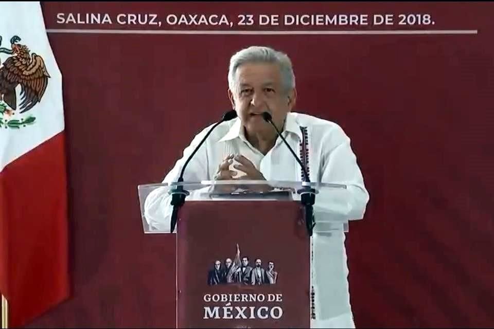 López Obrador en su mensaje.