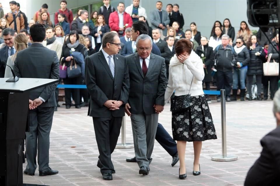 Marla Rodríguez, presidenta de la Federación de Alumnos del Tec, pidió un minuto de silencio en memoria de los estudiantes asesinados y también reconoció la lucha de quienes no guardaron silencio.