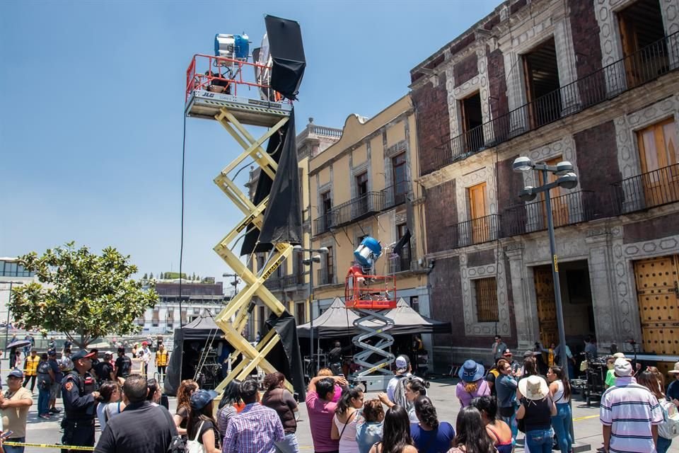 El rodaje tuvo lugar en un edificio junto al Templo Mayor.