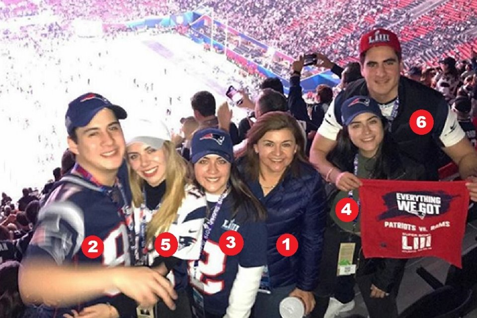 Mamá: Loyda Liliana Luna Larrosa (1). Hijos: Guillermo Octavio Reyes Luna (2) Frida Alejandrina (3) y Jade Paola (4). Los novios: Mónica Leticia, novia de Guillermo (5), y Manuel Alejandro Sepúlveda, novio de Jade (6).
