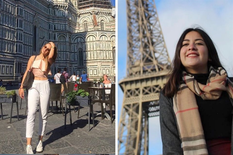 Mónica Leticia Salinas Treviño (izq.) y Frida Alejandrina Reyes Luna publicaban en sus redes fotos de sus viajes a distintas partes del mundo.