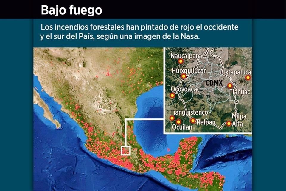 Metrópoli acumula 3 días de mala calidad del aire, principalmente por incendios; CDMX reconoció que no hay protocolo por esta emergencia.