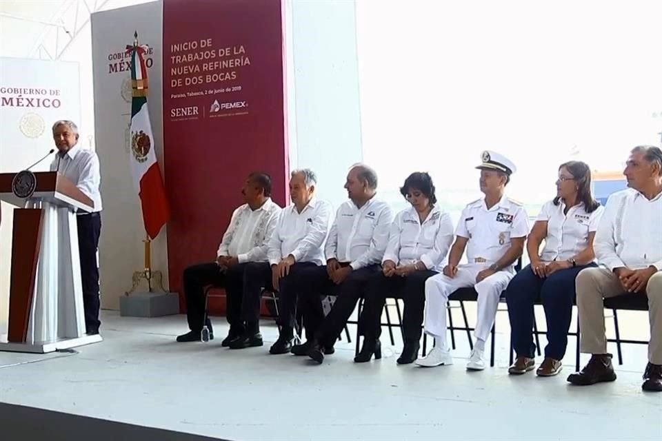 Aspectos del acto inaugural en Tabasco.