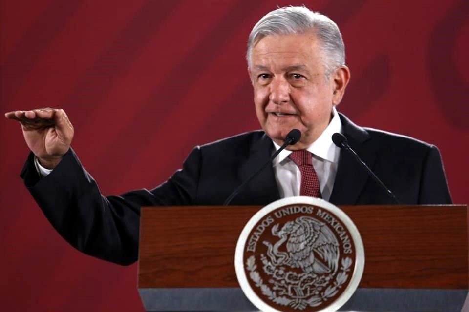 El Mandatario en su acostumbrada conferencia en Palacio Nacional.