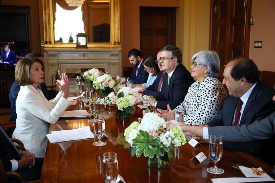 El Canciller mexicano se reunió con la presidenta de la Cámara de Representantes de los Estados Unidos, Nancy Pelosi, en la que hablaron sobre el proceso de ratificación del TMEC.