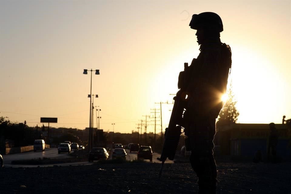 Fuerzas federales desplegadas en la fronteriza Ciudad Juárez.