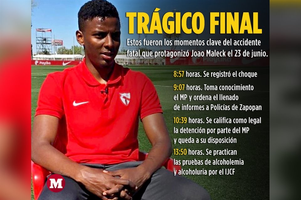 Antes de aplicarle la prueba de alcoholemia, a Joao Maleck le suministraron suero para atenderlo por el golpe que sufrió tras el percance.