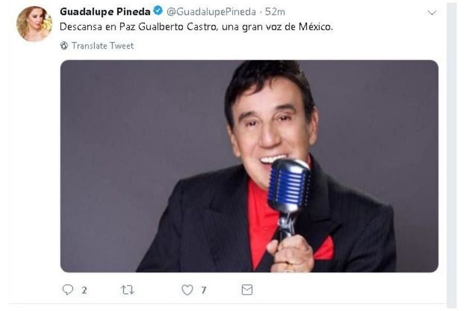 Descansa en Paz Gualberto Castro, una gran voz de México.