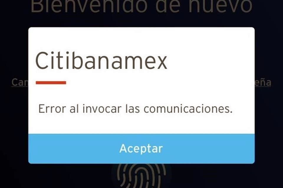 La app impide el acceso a los usuarios.
