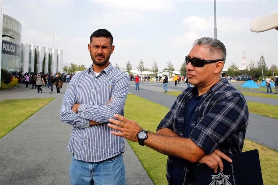 Luis Ojeda y Juan Carlos Vázquez, voceros de la PF previo a las negociaciones con autoridades.