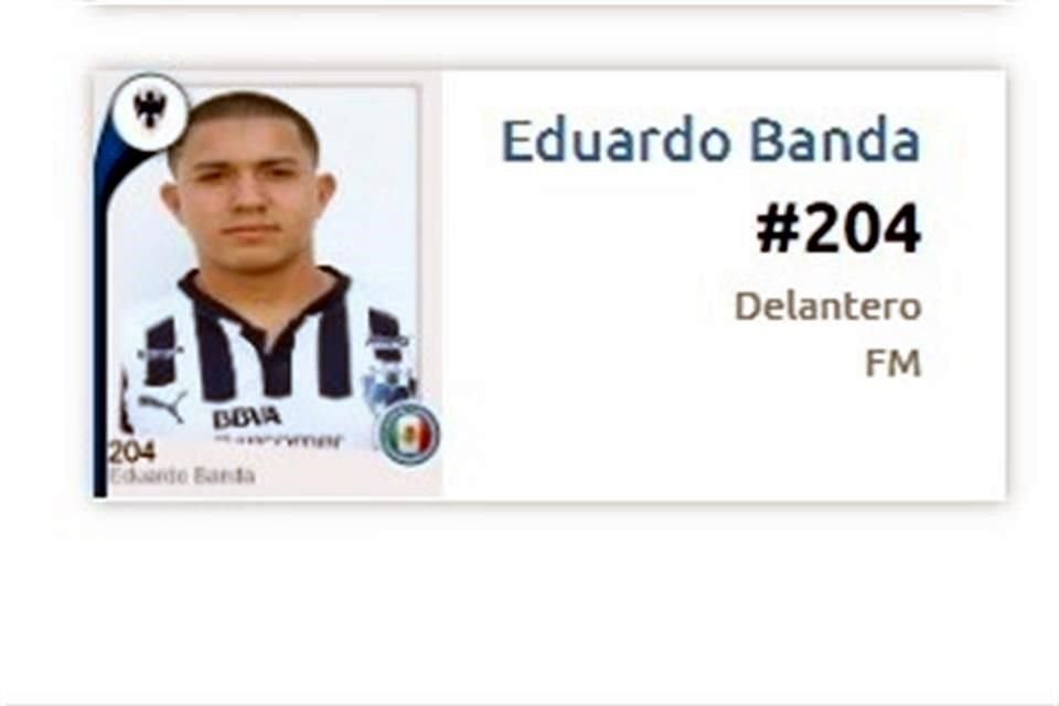 Eduardo Banda aparece con el número 204.