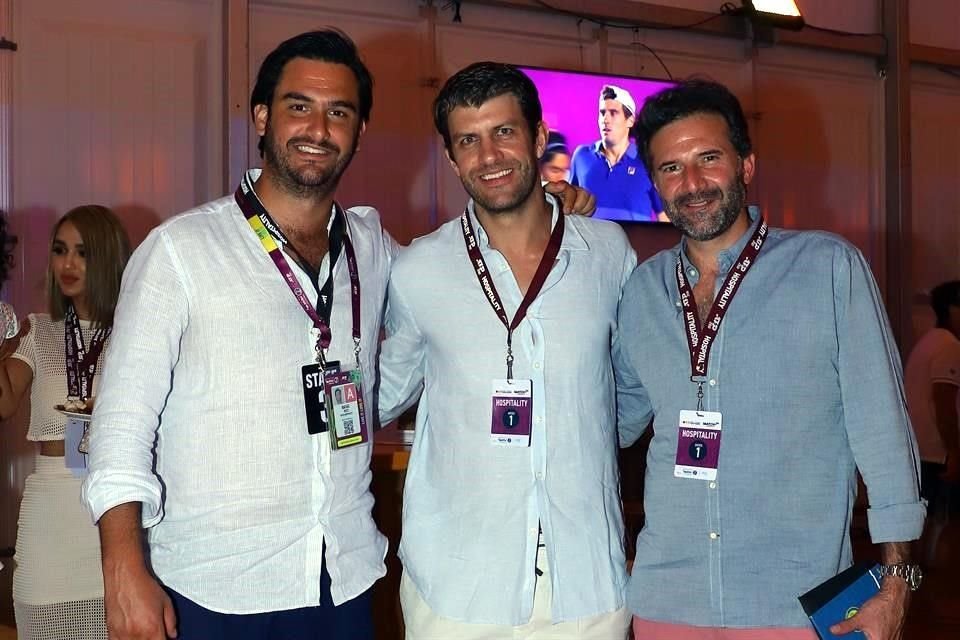Rafael Nosti, Jaime Kalb y Alfonso Araiza