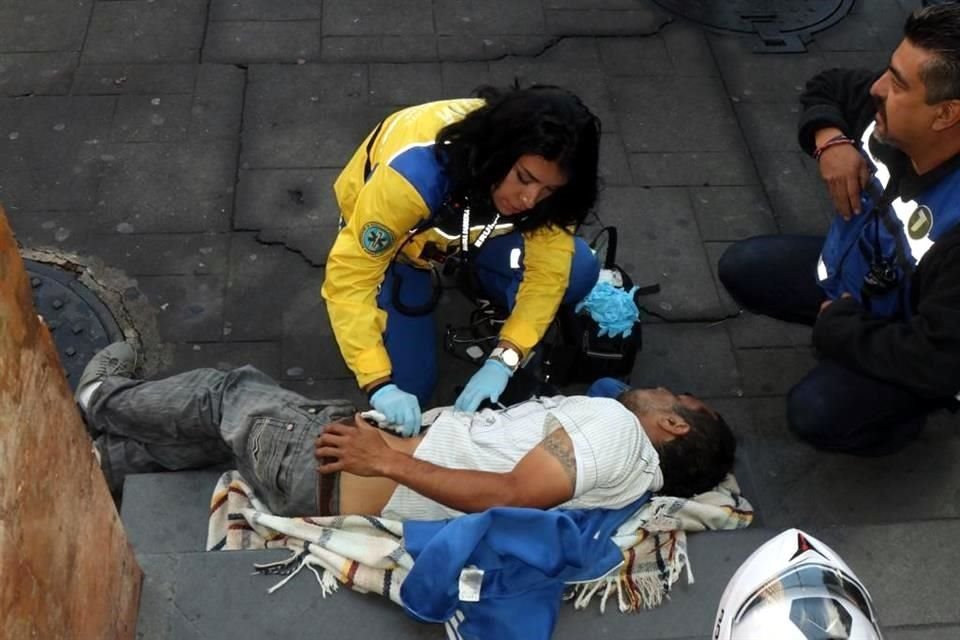 La víctima caminó varias cuadras hasta el Instituto de Ciencias Forenses (Incifo), donde pidió ayuda a uniformados auxiliares.