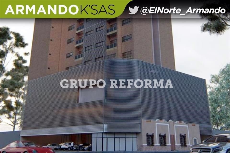 En el Barrio Antiguo, en el Centro de Monterrey, se construirá una torre de 16 pisos con vivienda, comercio, oficinas y un hotel boutique.