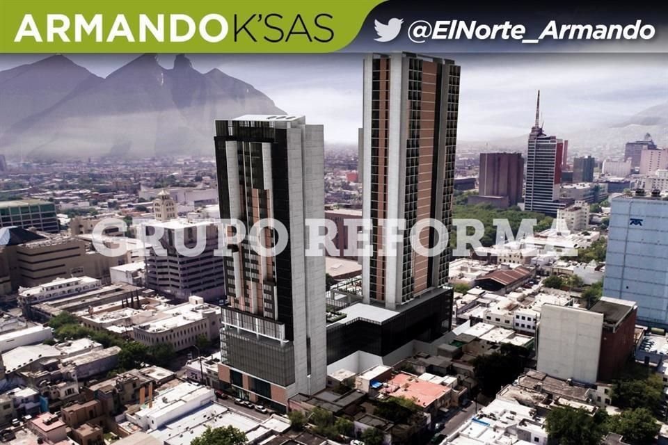 Esta semana se puso la primera piedra de un nuevo desarrollo de dos torres con más de 300 departamentos, en el Centro de Monterrey.