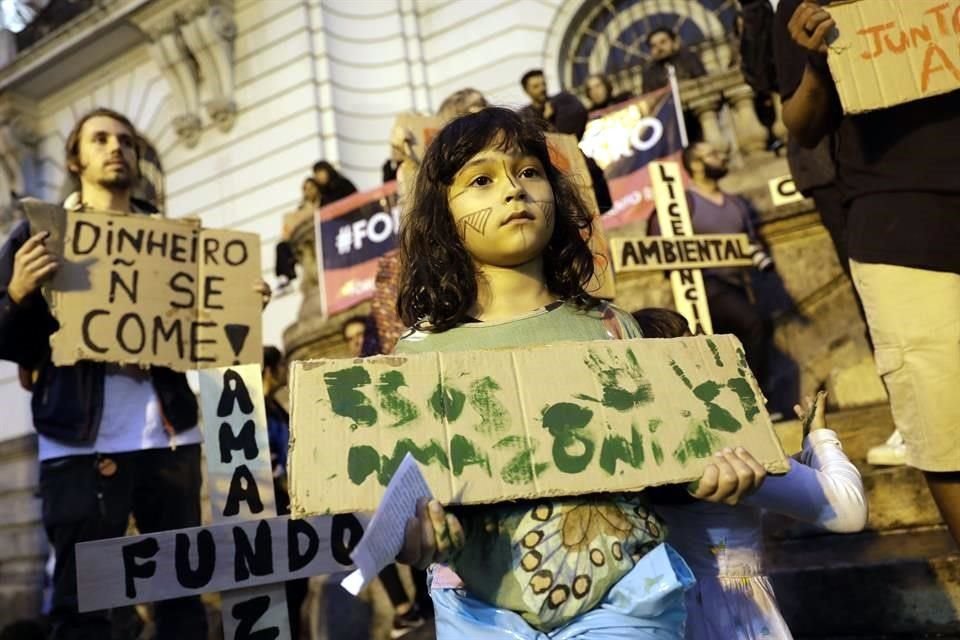 Manifestación en Río de Janeiro, Brasil.