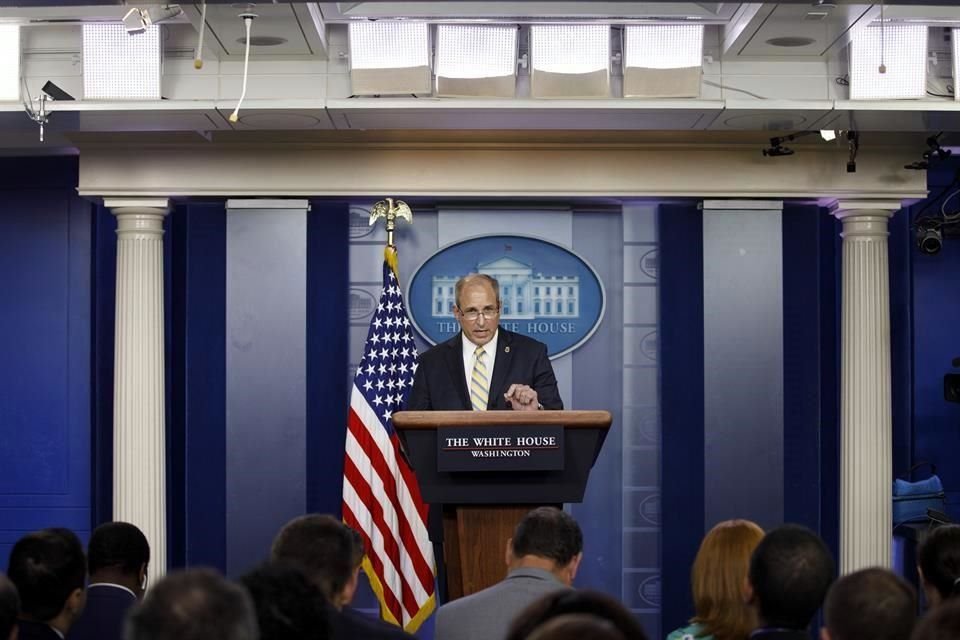 El Comisionado interino de Aduanas y Protección Fronteriza, Mark Morgan, durante su conferencia en la Casa Blanca.