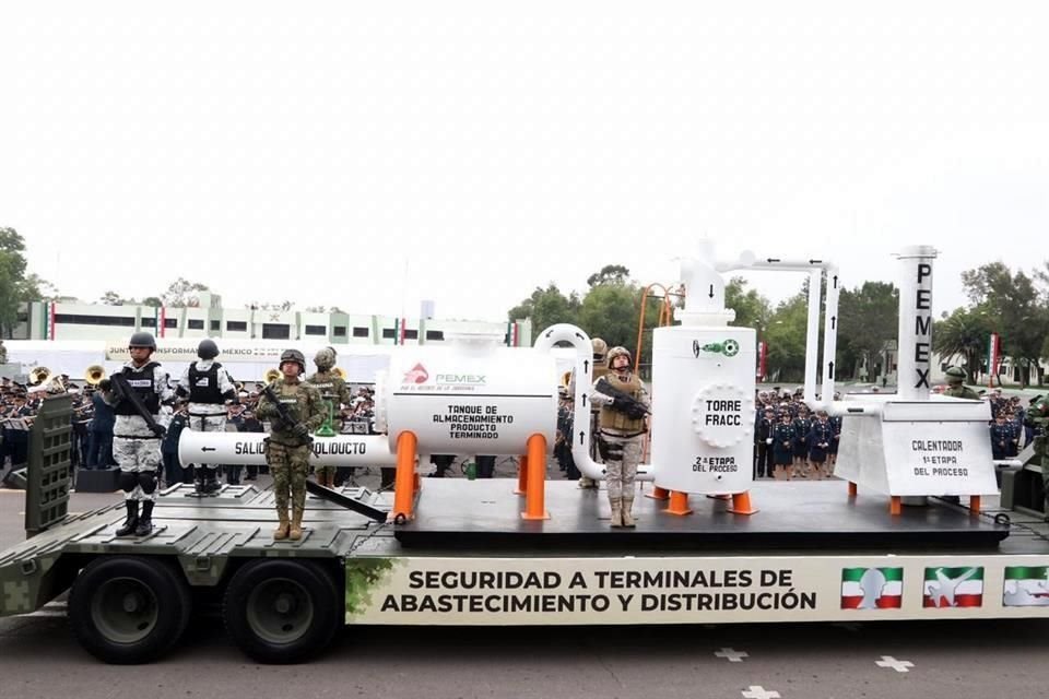 En el contingente también se destacan los trabajos en el combate al huachicol.
