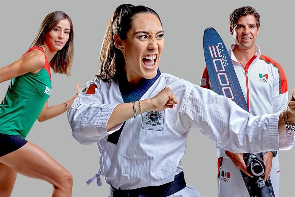 Paola Morán, Daniela Rodríguez y Carlos Lamadrid