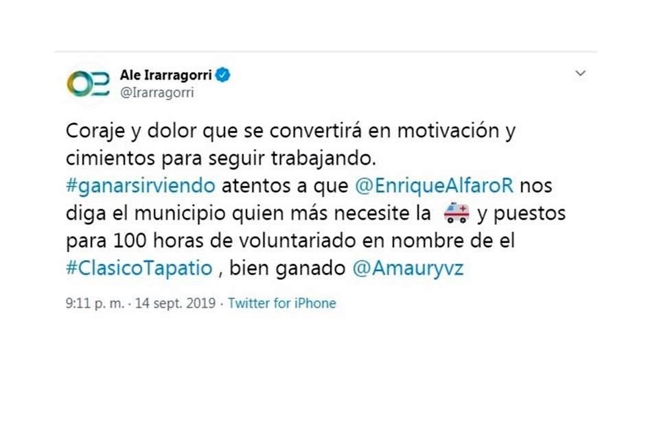 Alejandro Irarragorri y Amaury Vergara pactaron una ambulancia y un centenar de hora de servicio social.