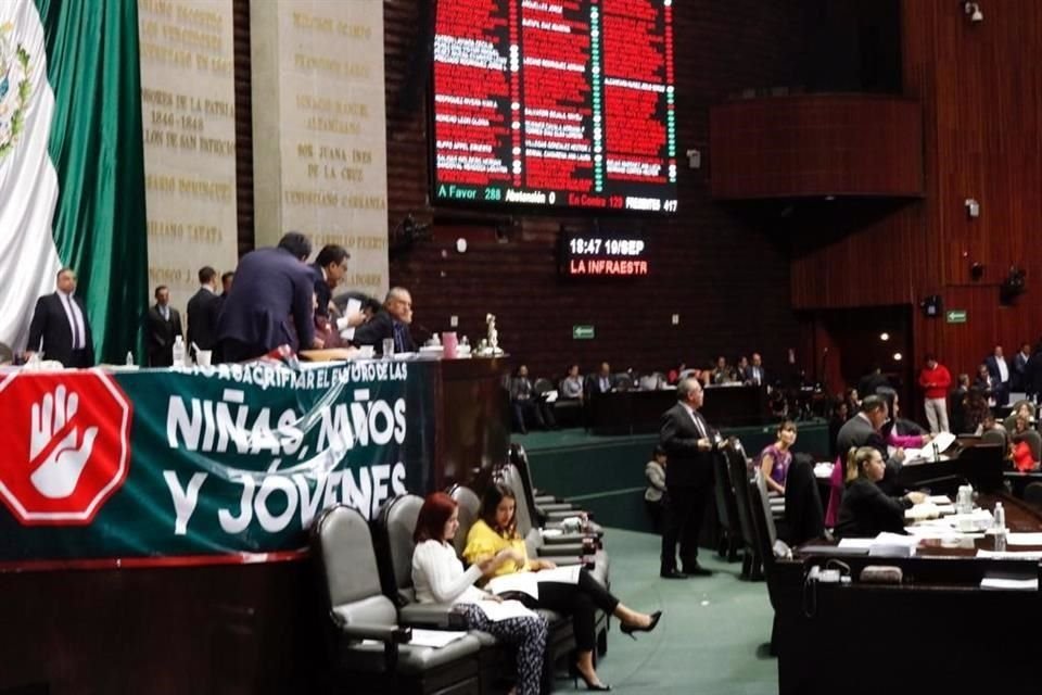 Votación de la Ley de Educación en San Lázaro. 