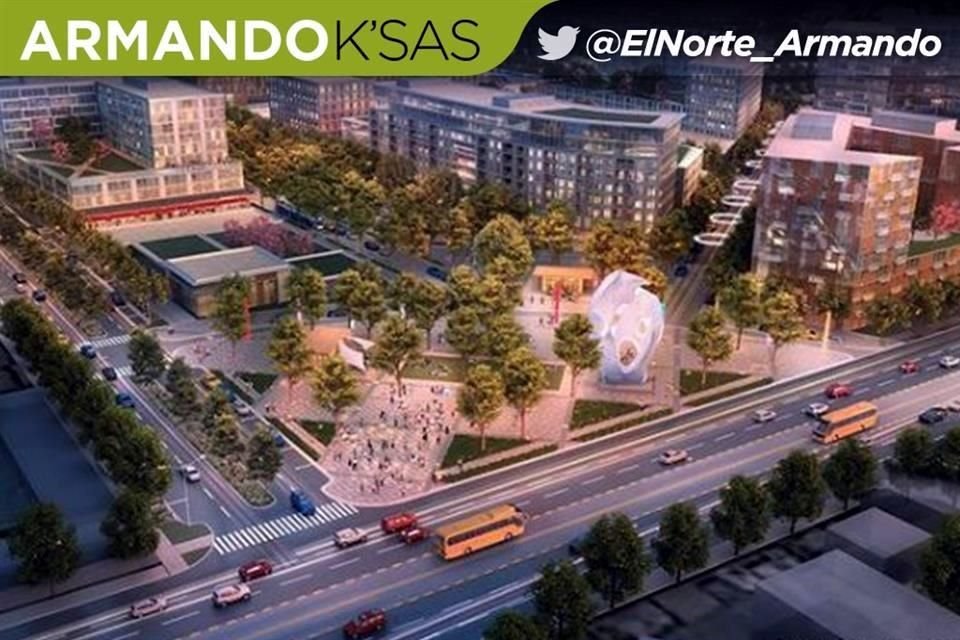 Ya hay imágenes más elaboradas de Distrito Norte, la zona entre las avenidas Ruiz Cortines, Rodrigo Gómez, Bernardo Reyes y Alfonso Reyes.