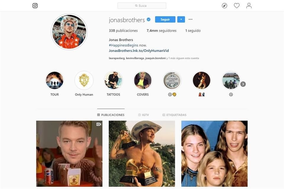 En la cuenta de Instagram de los Jonas Brothers se publicaron varias fotos  y videos del DJ Diplo, quien aparentemente hackeó la red social.