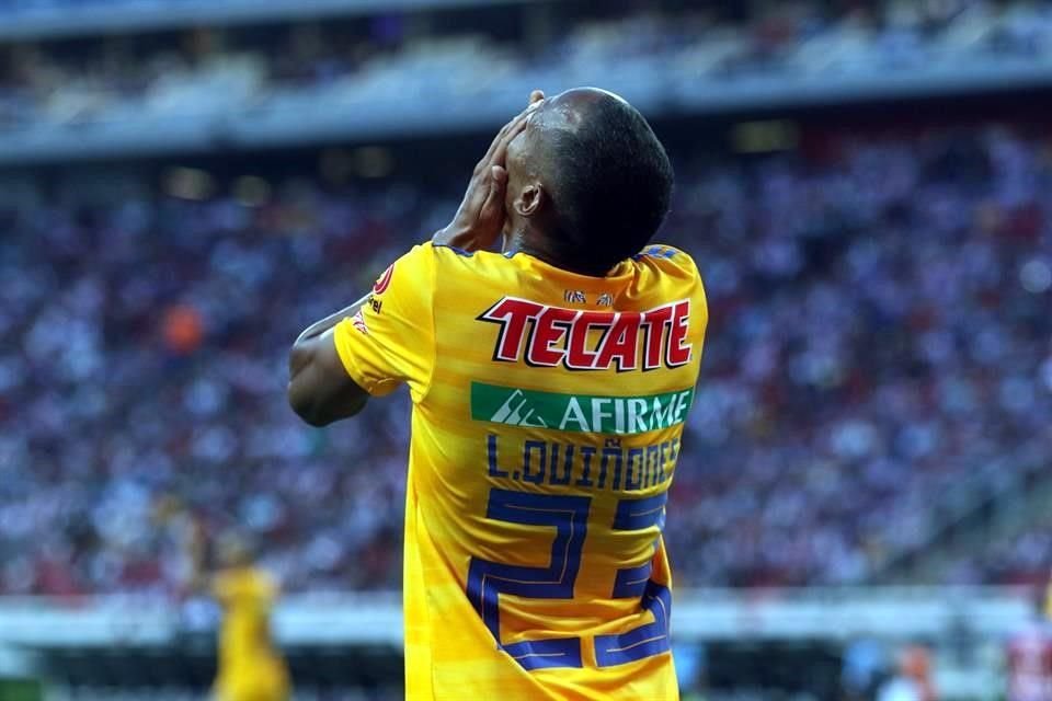 Luis Quiñones sería una baja sensible para Tigres en el Clásico.