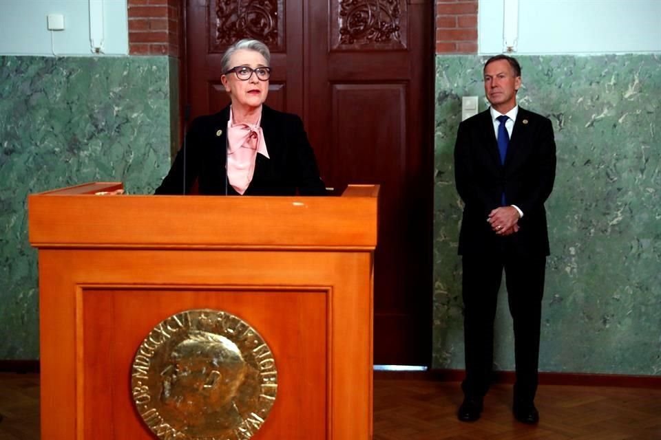Berit Reiss-Andersen, presidenta del Comité Nobel de la Paz, anunció al ganador en Oslo, Noruega.
