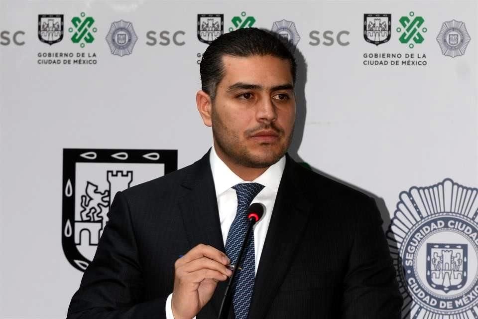 Conferencia de prensa de  Lic. Omar Garcia Harfuch Secretario Seguridad Ciudadana, sobre el Operativo que se llevo acabo en un predio en la colonia Morelos.