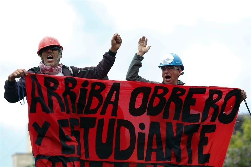 Sindicatos chilenos se unieron a las manifestaciones.