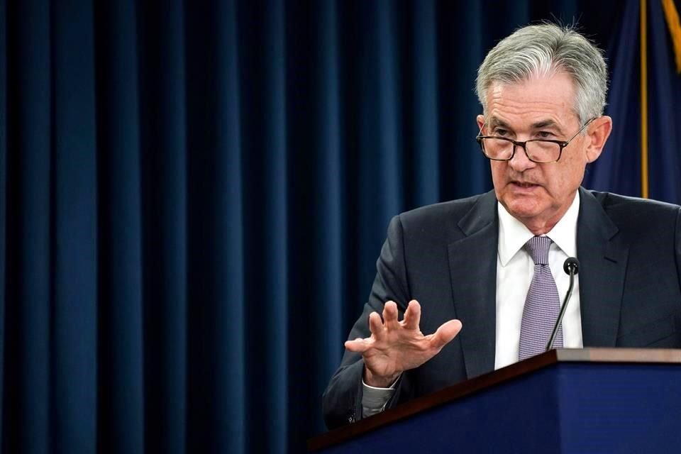 Jerome Powell, presidente de la Fed de EU.