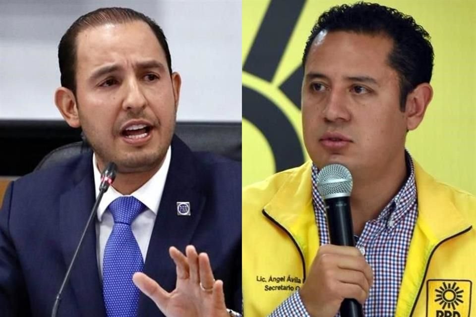 Marko Cortés, líder del PAN (izq.) y Ángel Ávila, dirigente del PRD (der.).