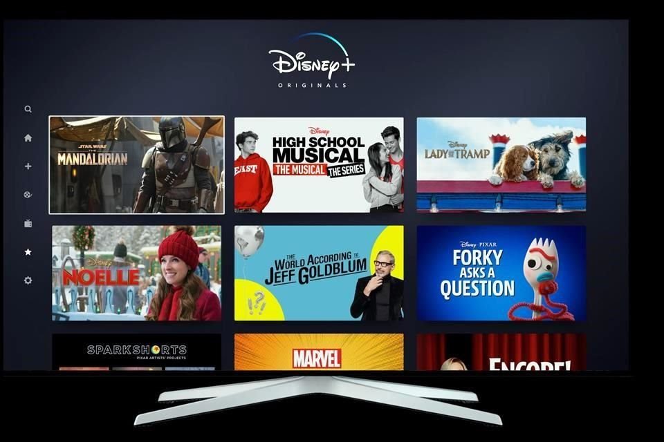 Disney+ muestra la interfaz de su plataforma televisiva.