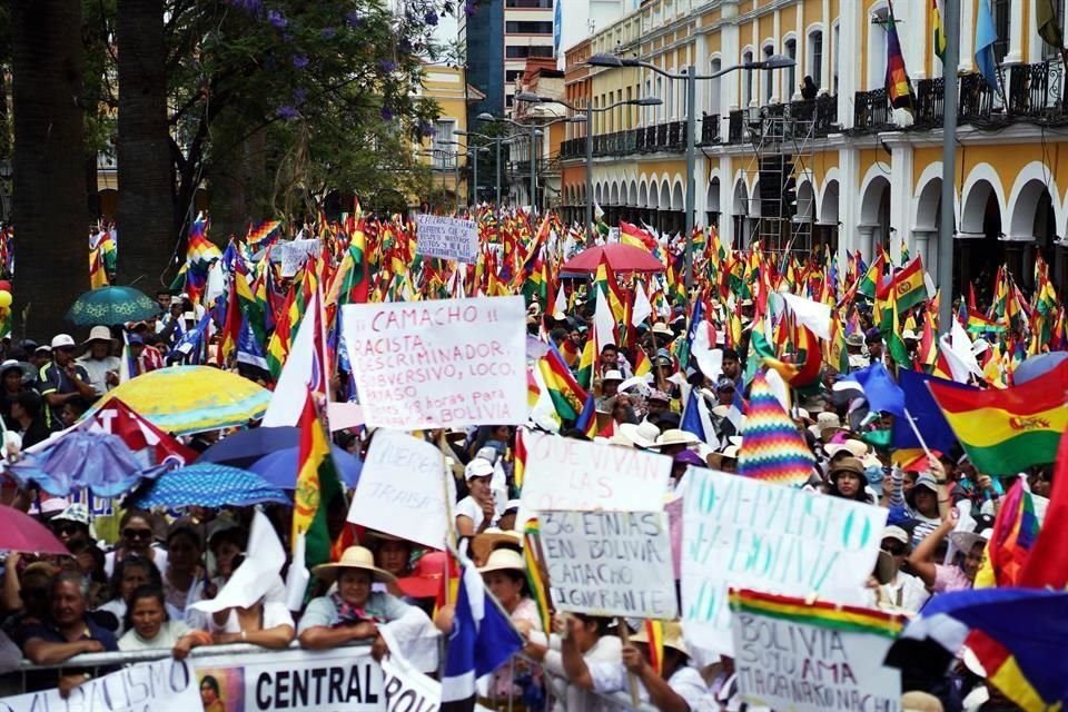 En días pasados, la región de Cochabamba también realizó movilizaciones a favor de Evo Morales.